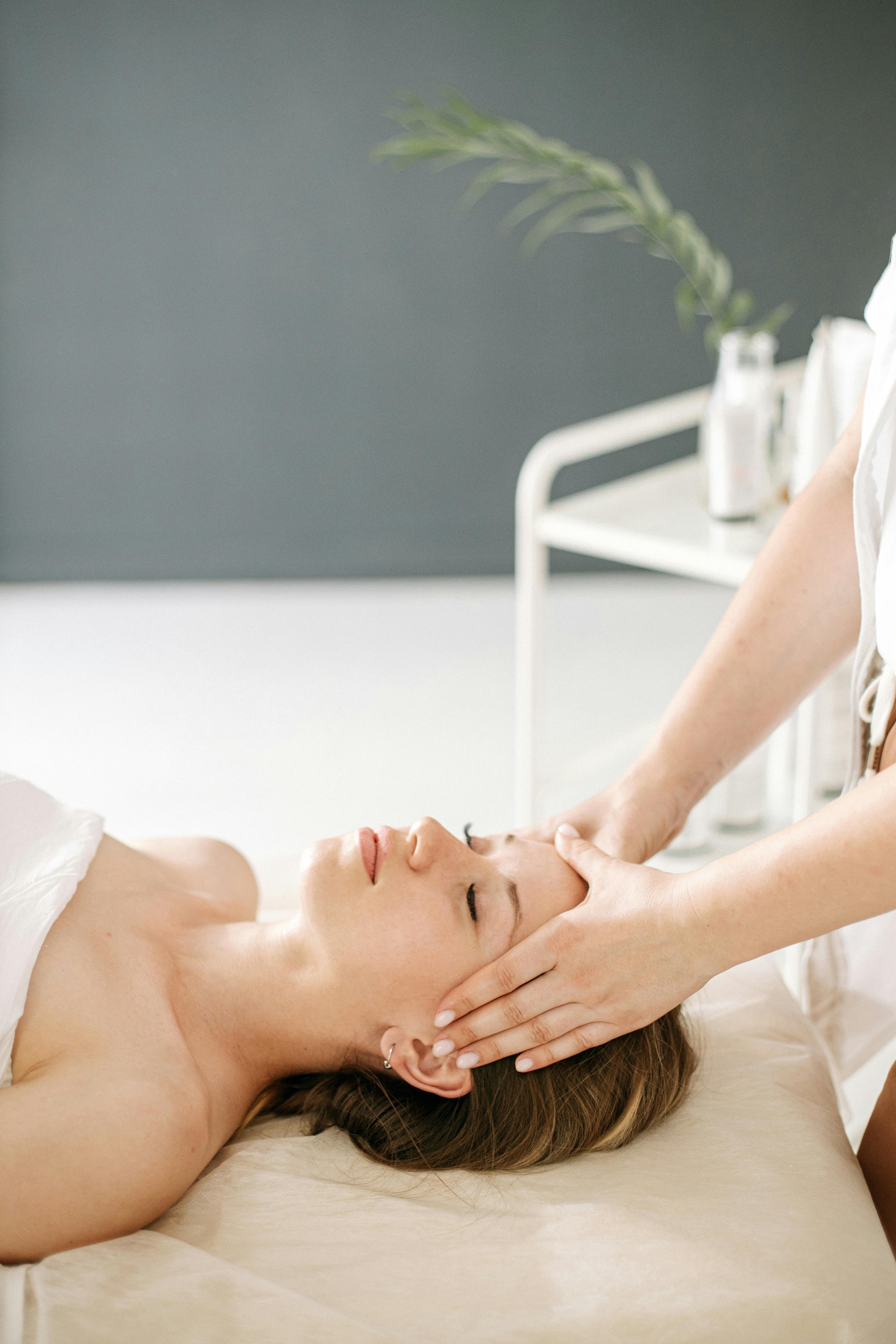 Woman getting a massage in a spa